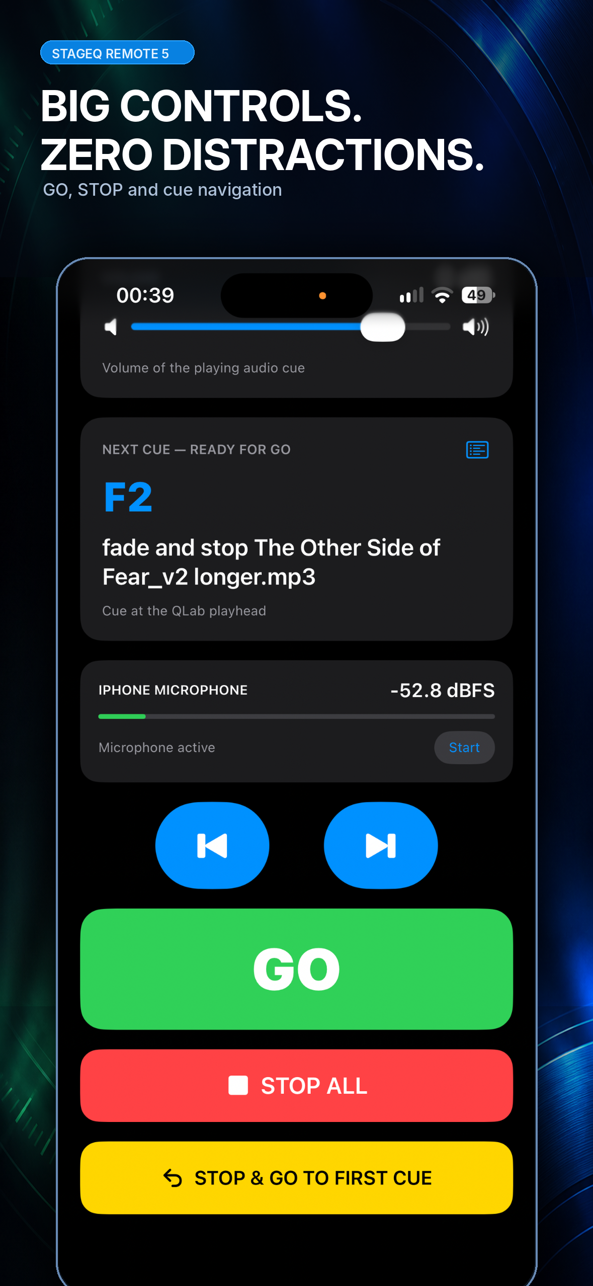 StageQ Remote 5 iPhone screen 2